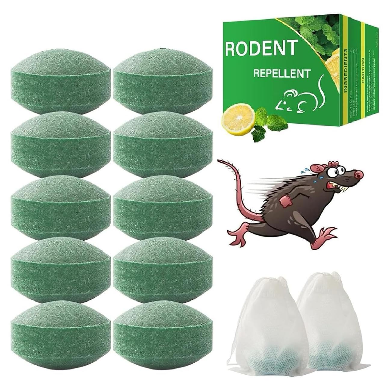 Rat Repellent Balls for Car Rodent Repellent to Protect Wires in Car, Bike & Truck Engine No Kill Only Repels Home Indoor-Outdoor Garage Rat Controller Pills to Keep Rodents Out of Car Pack of 1 (10 Tablet)